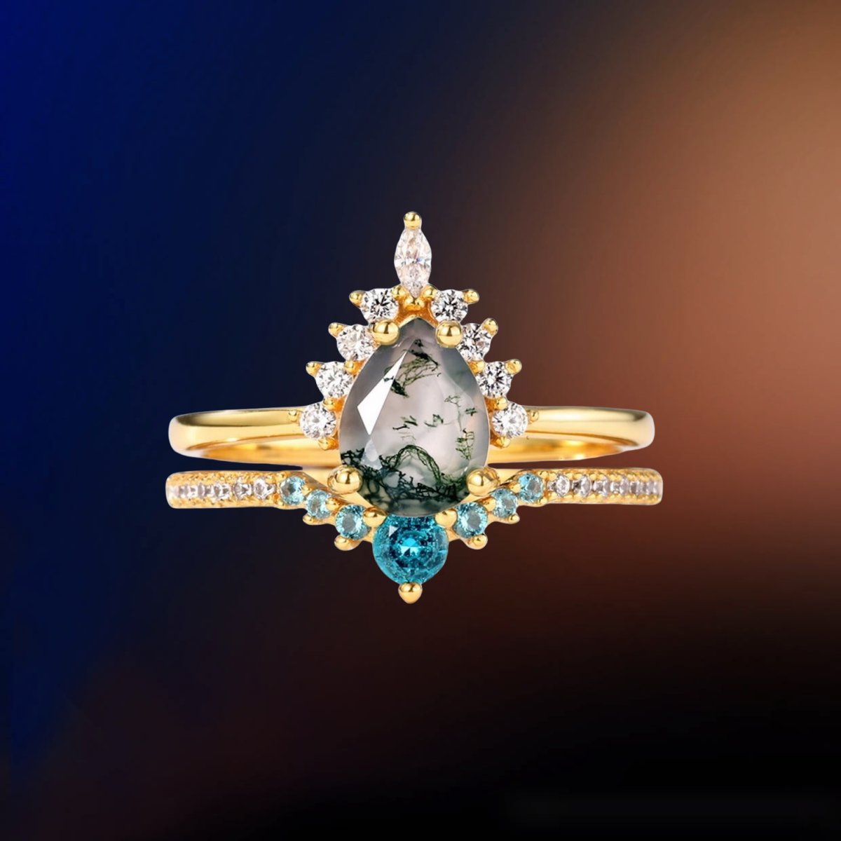 Minimal Moss Agate Jewelry expressing balance and grounded elegance.