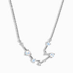 Moonstone jewelry necklace symbolising Aquarius’ innovation, creativity and open mind.