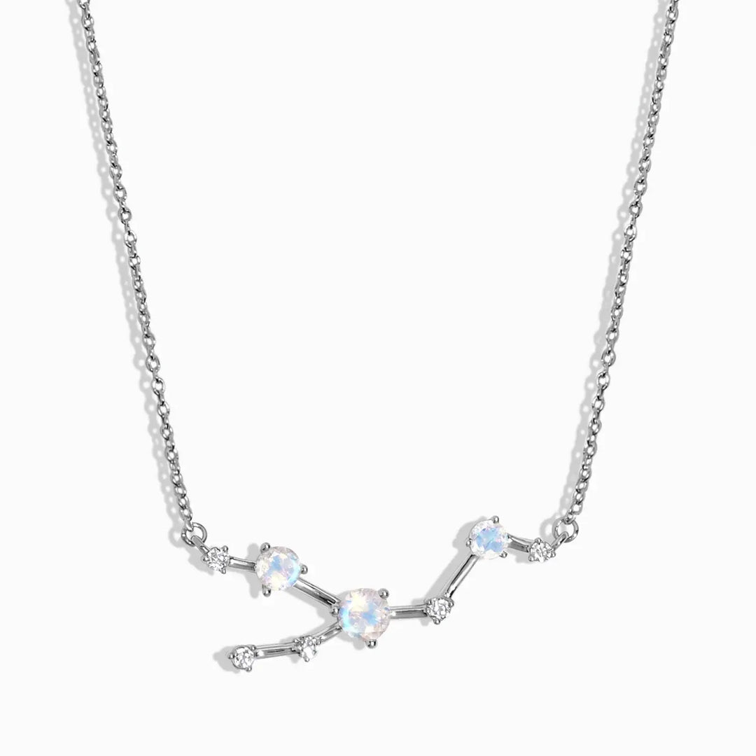 Moonstone jewelry necklace radiating Taurus’ creative stability and gentle strength.