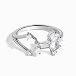 Moonstone jewelry ring reflecting Virgo’s purity, thoughtfulness and inner strength.