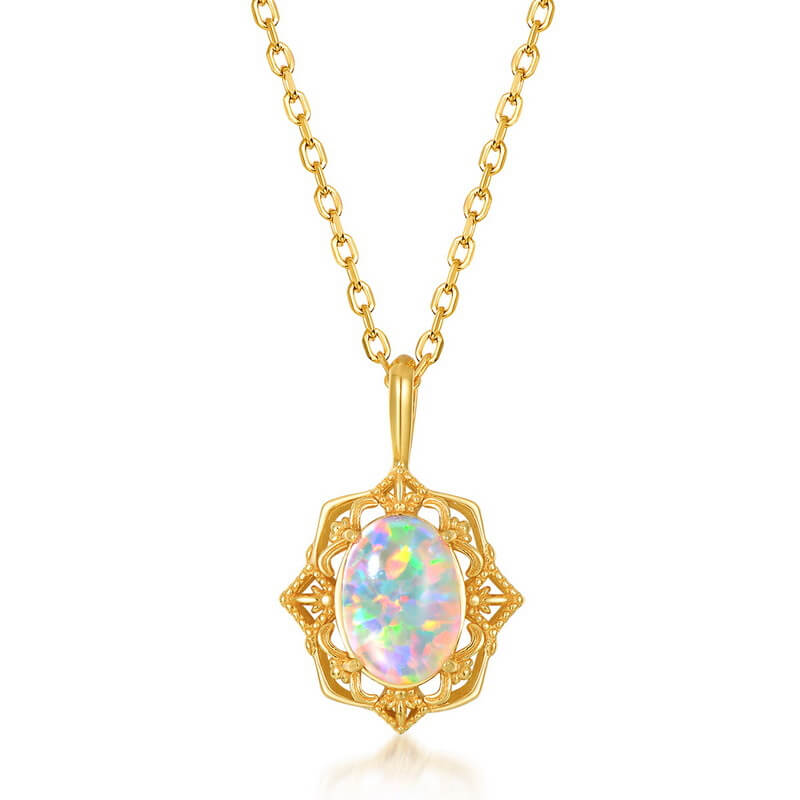 Vintage-style opal jewelry pendant in gold, crafted for elegance and self-expression.