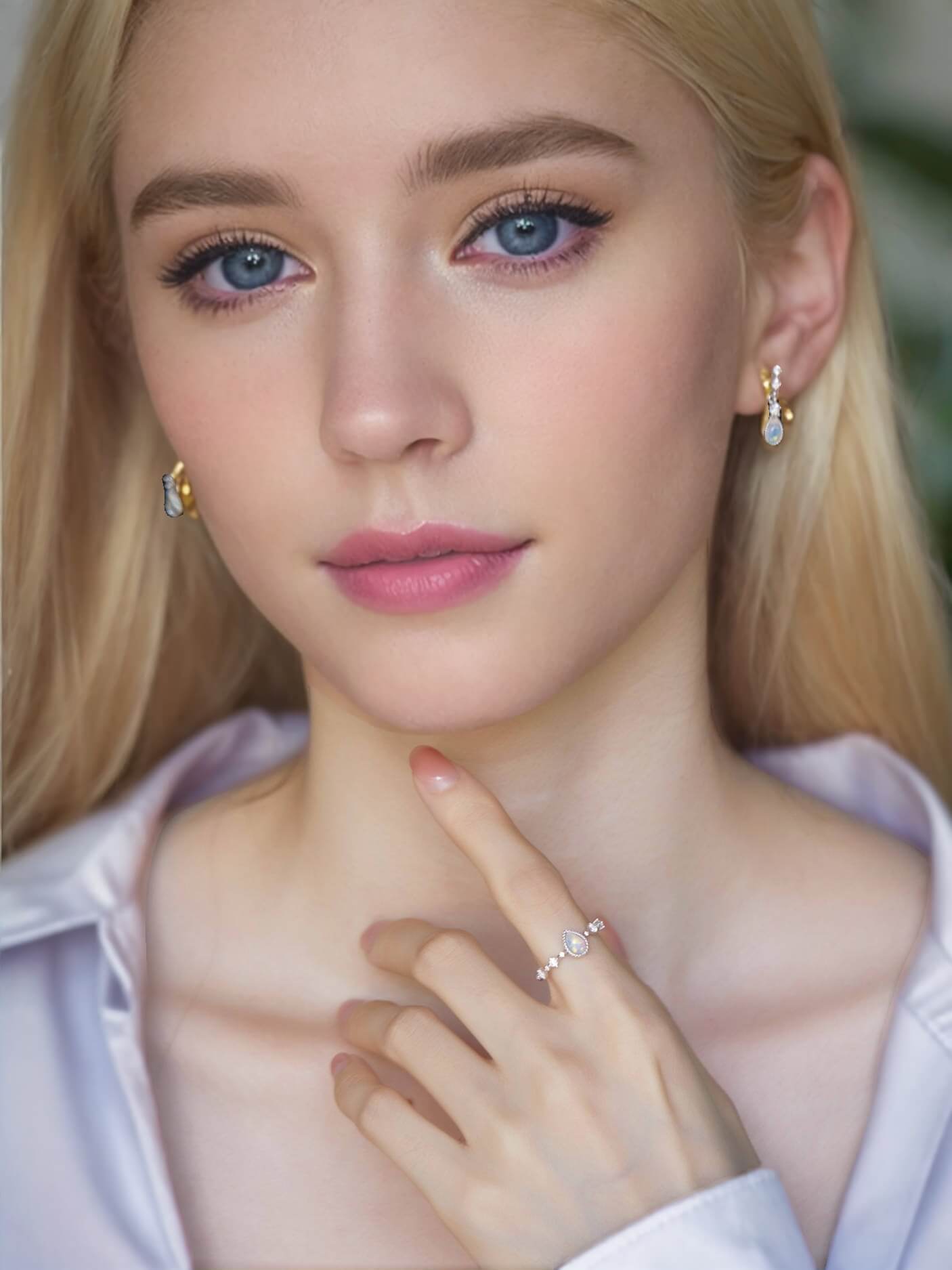 Silver Opal Earrings