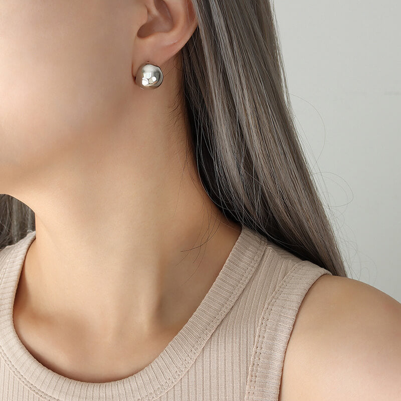Dome Hoop Earrings - Minerva Jewelry