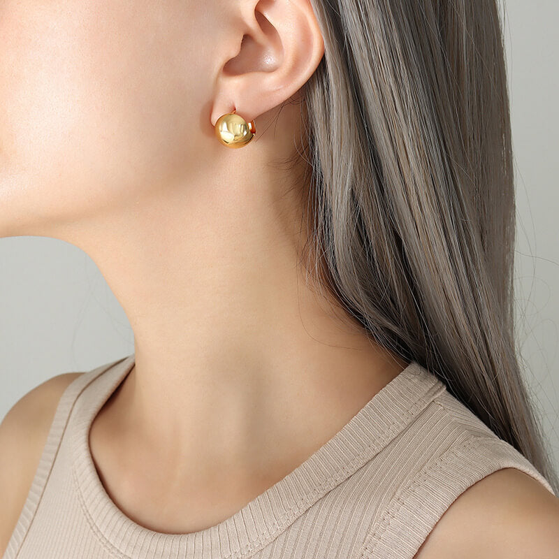 Dome Hoop Earrings - Minerva Jewelry