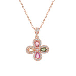 Healing Tourmaline Four Leaf Clover Necklace - Minerva Jewelry
