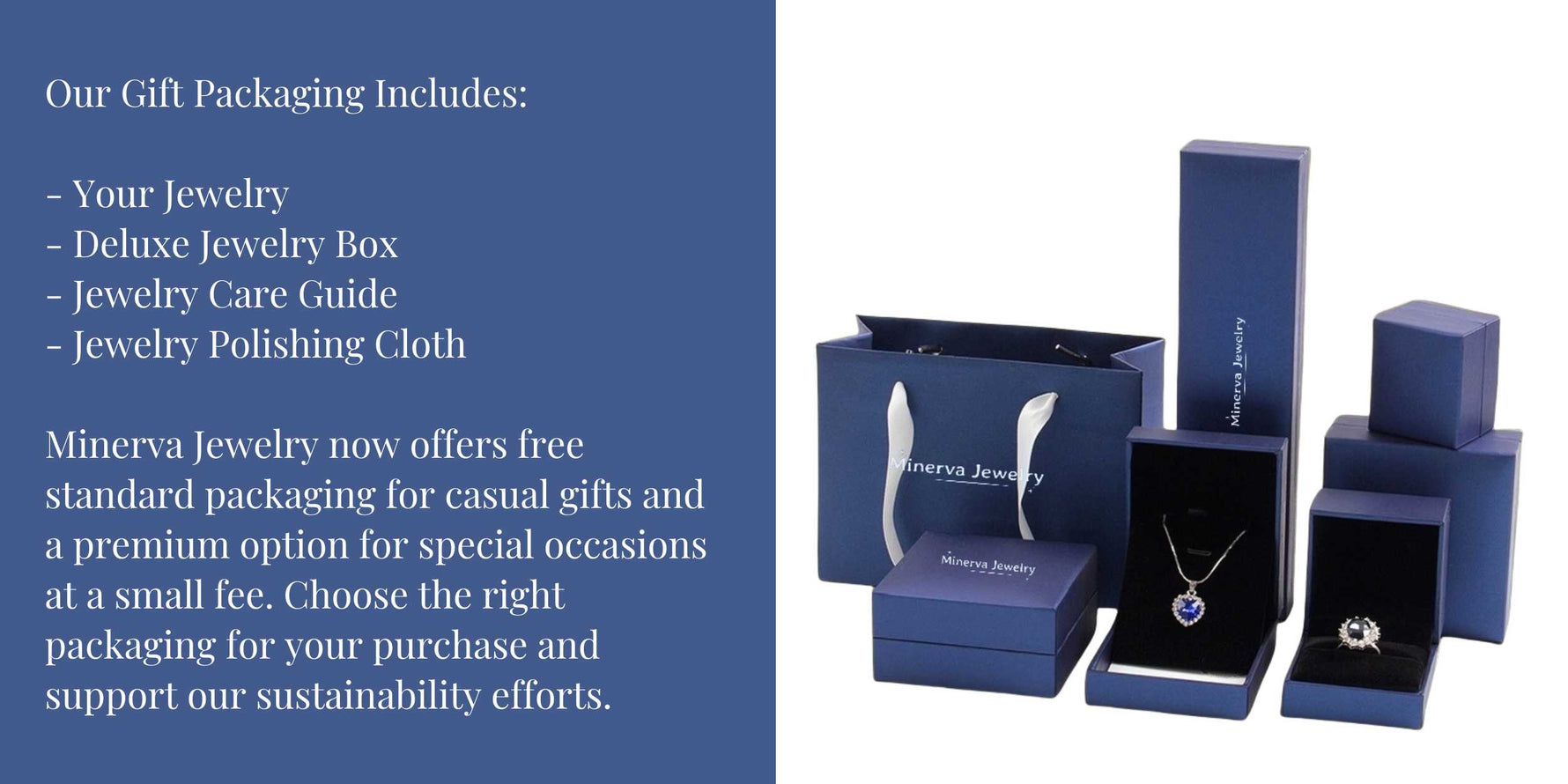 Elegant Blue Special Paper Jewelry Box - Distinct Texture - Minerva Jewelry