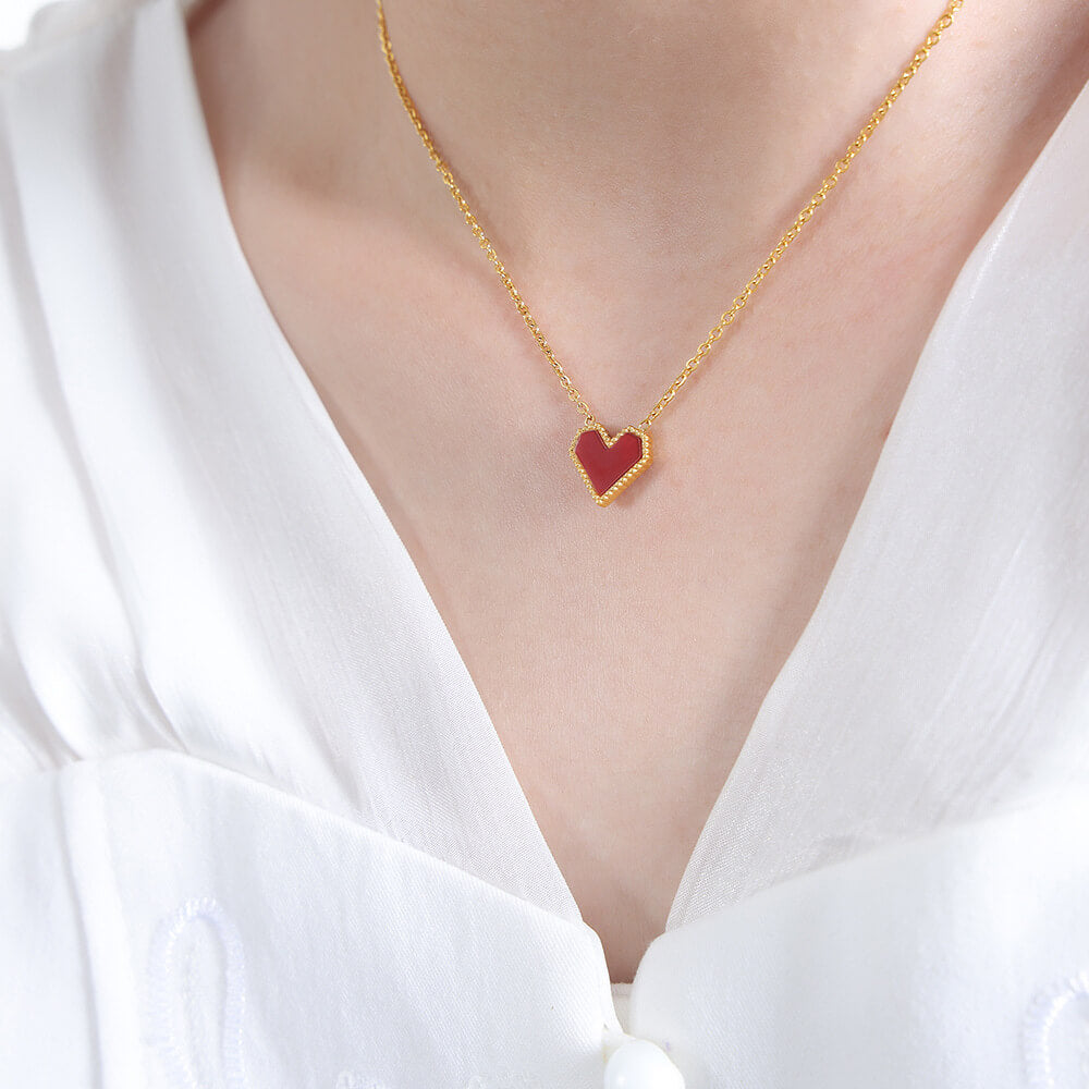 Love Heart Pendant Necklace - Minerva Jewelry