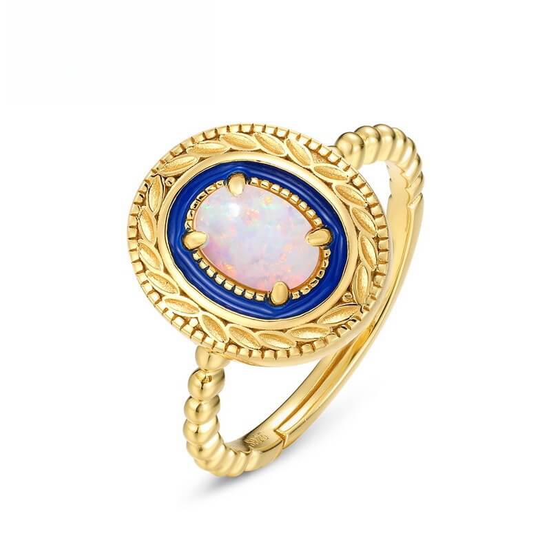 Vintage Gold Opal Ring - Minerva Jewelry