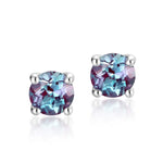 Alexandrite stud earrings symbolising clarity and balance, perfect for everyday radiance.