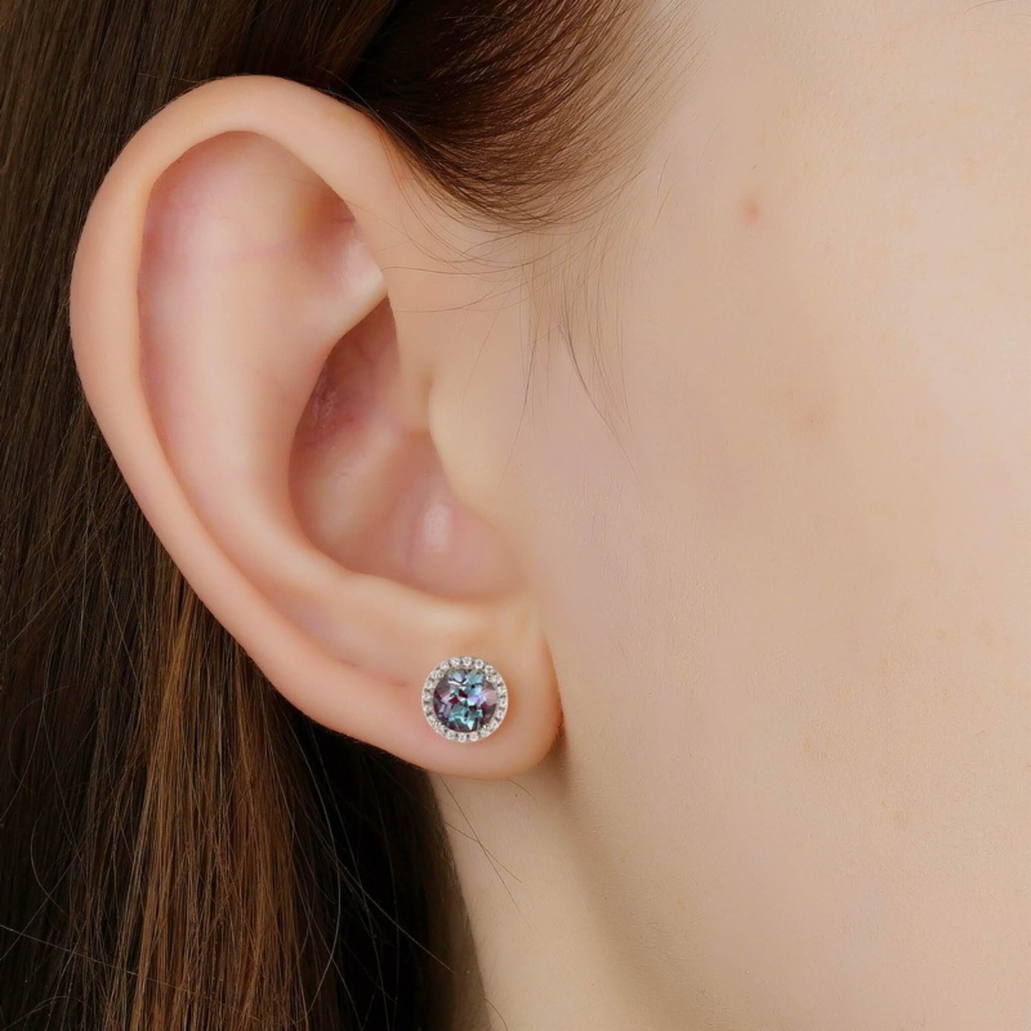 Alexandrite Engagement Earrings