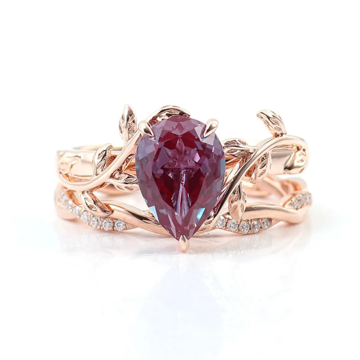 Alexandrite ring in rose gold tones, embodying change, confidence and purpose by Minerva Jewelry.