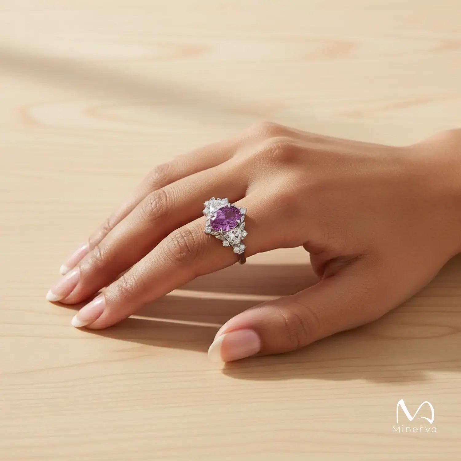 Amethyst Engagement Ring – Light Energy Stones