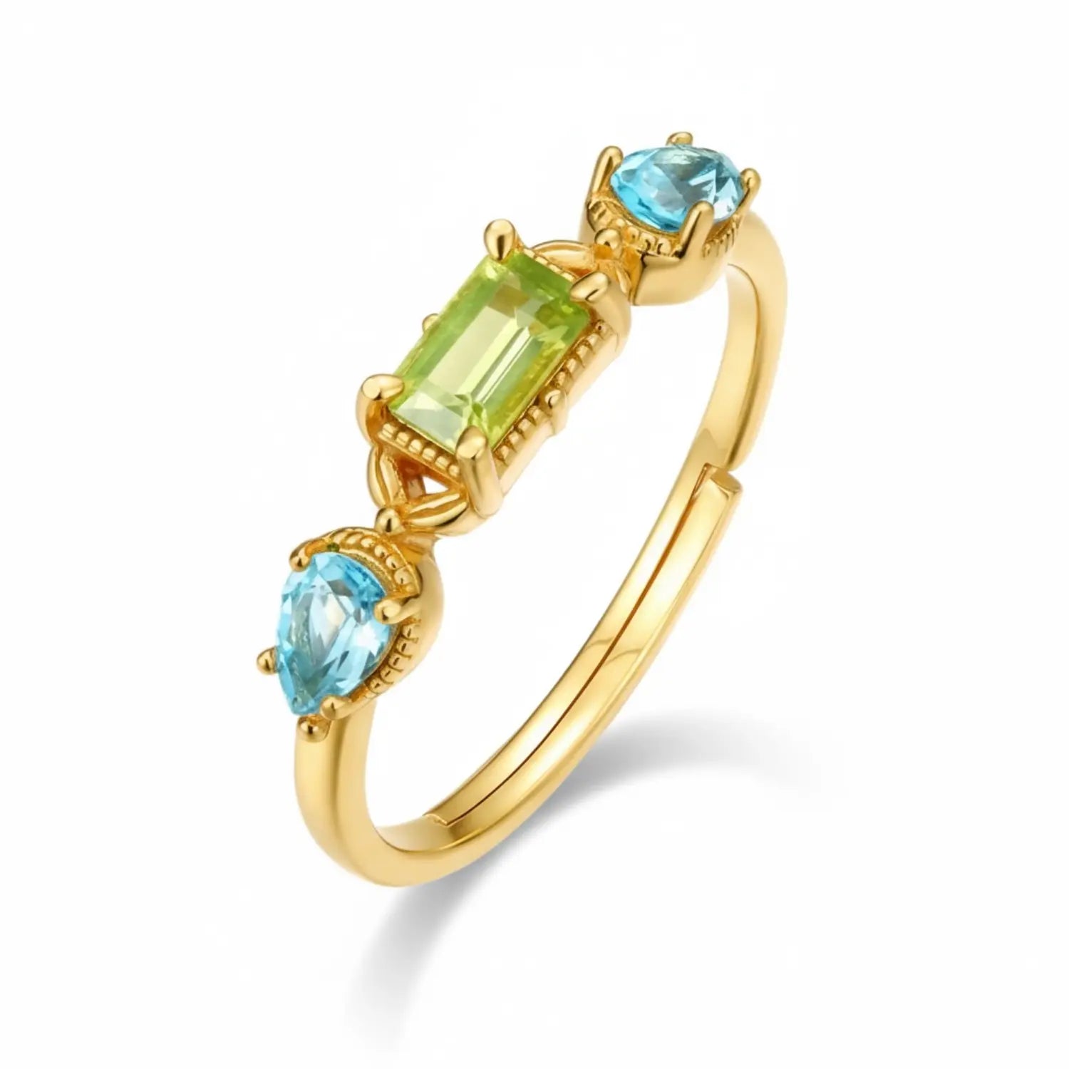 August Birthstone Harmony Ring - When 8 Meets 11