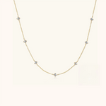 Minimalist moissanite jewelry necklace designed for subtle brilliance and everyday strength.