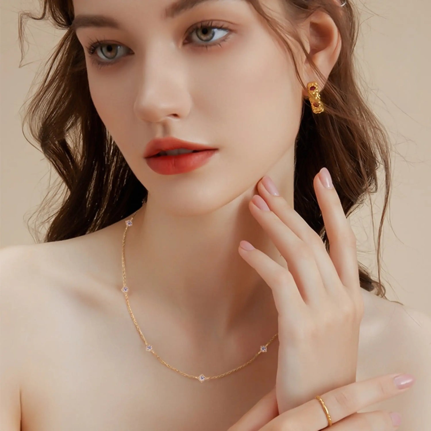 Diamond Station Necklace
