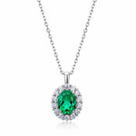 Emerald and diamond necklace representing luxury, wisdom and prosperity by Minerva Jewelry.