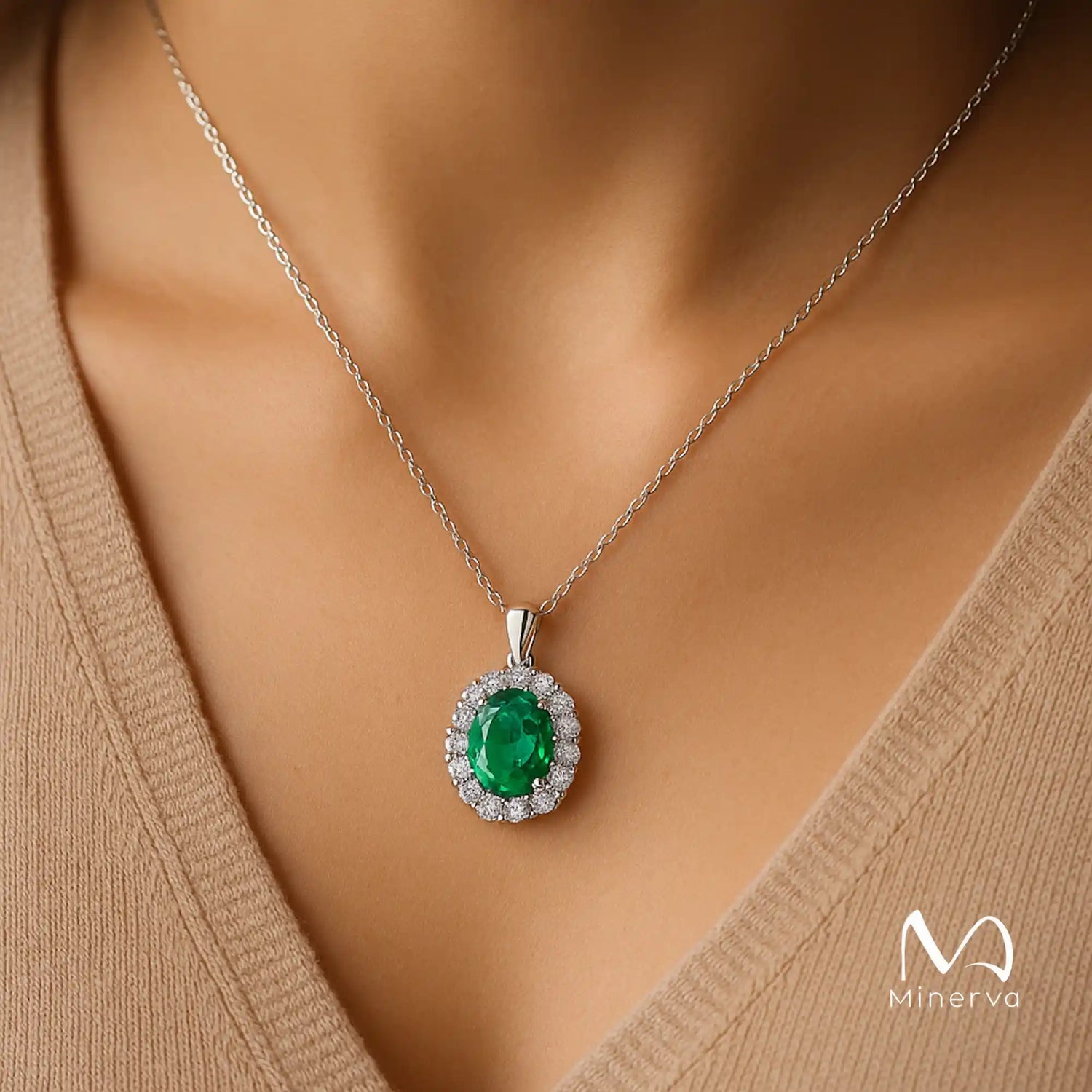 Emerald and Diamond Necklace