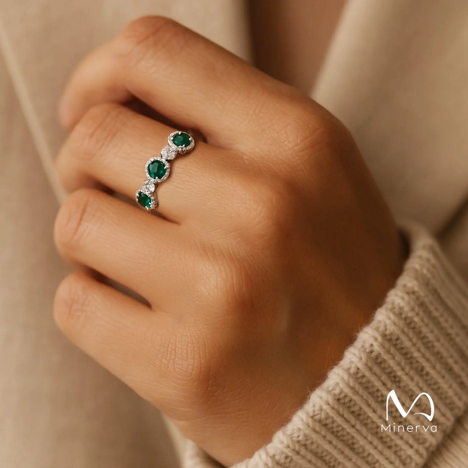 Emerald Engagement Ring