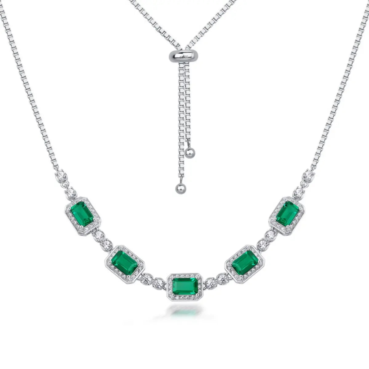 Emerald necklace handcrafted to embody balance, prosperity and inner calm.