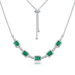 Emerald necklace handcrafted to embody balance, prosperity and inner calm.