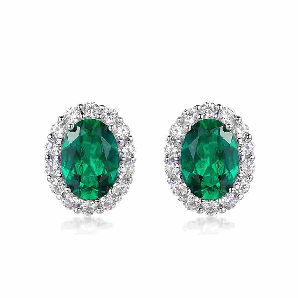 Emerald Stud Earrings - Minerva Jewelry