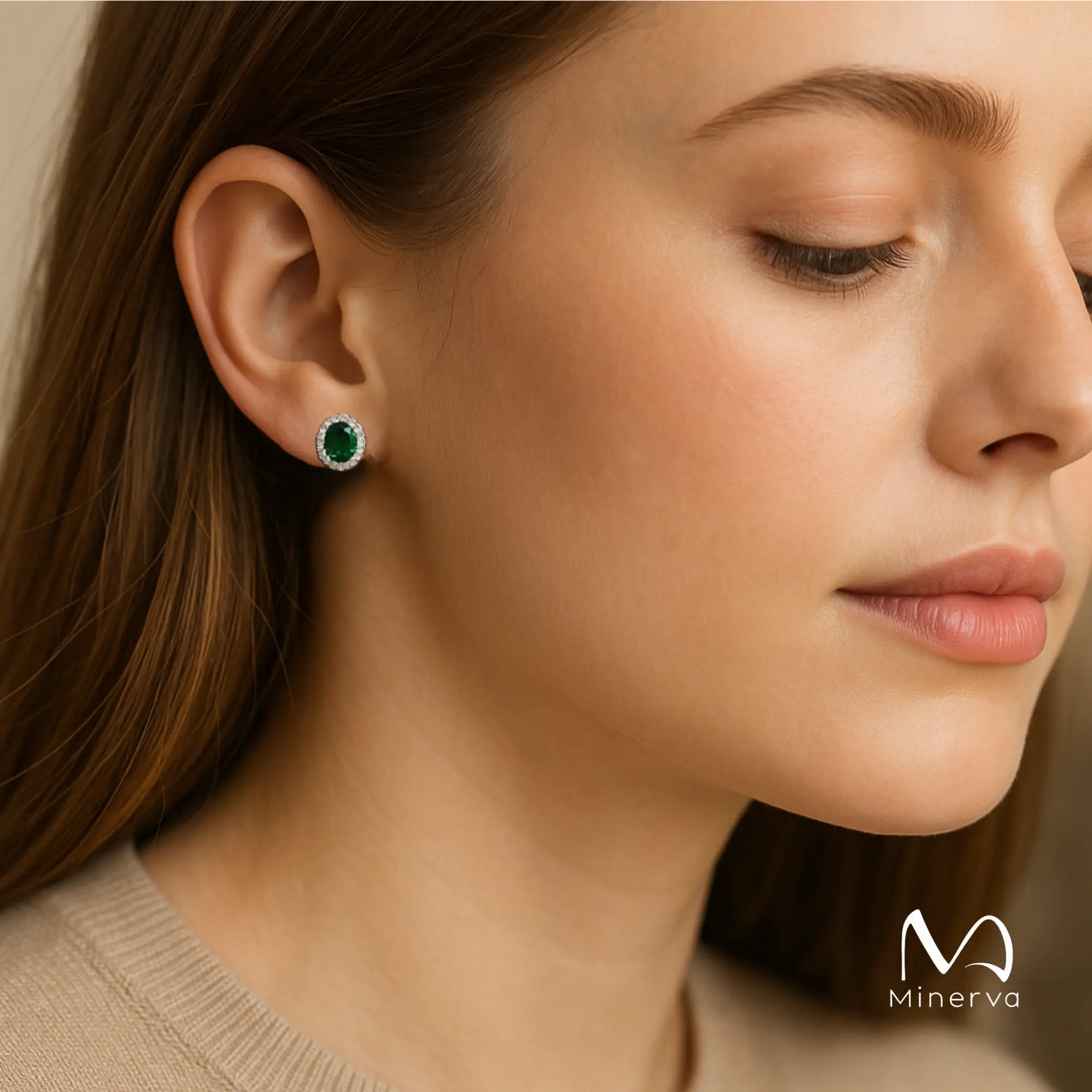 Emerald Stud Earrings