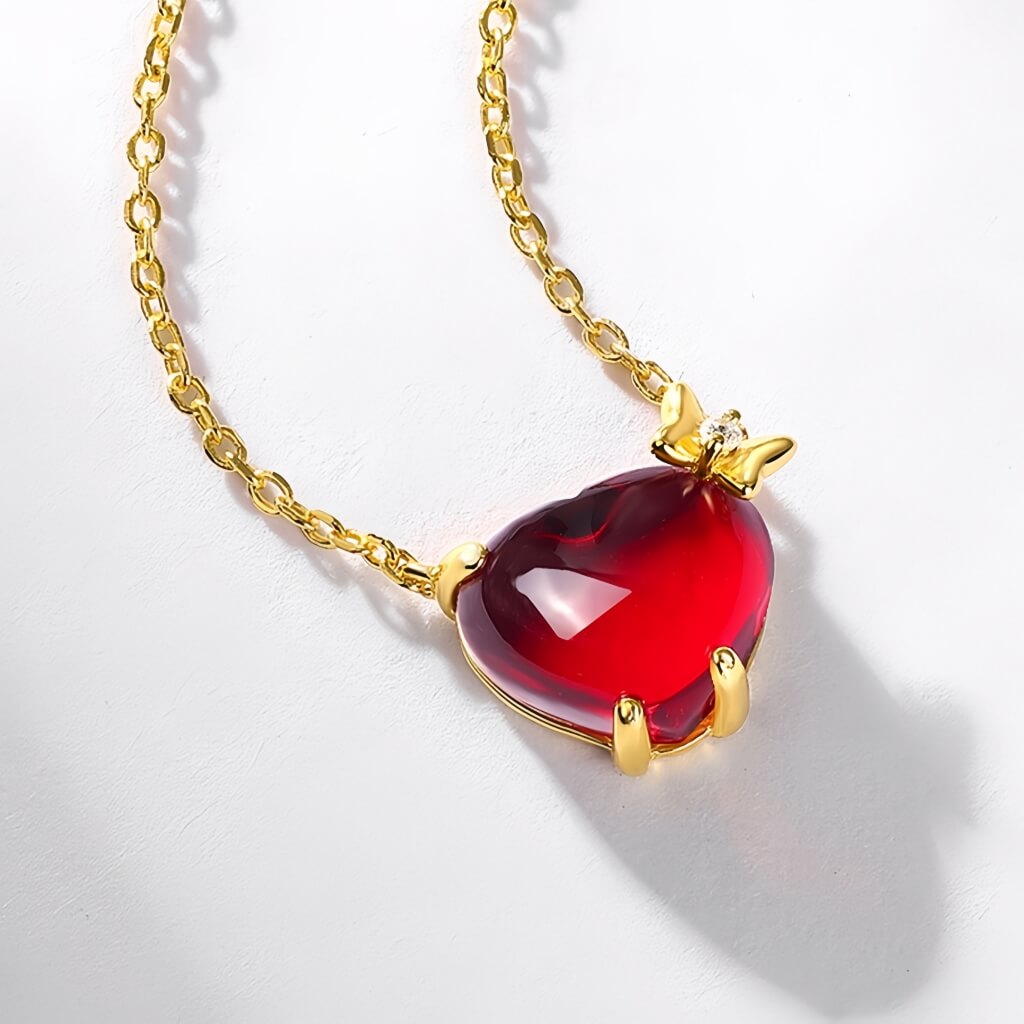 Garnet Necklace Silver