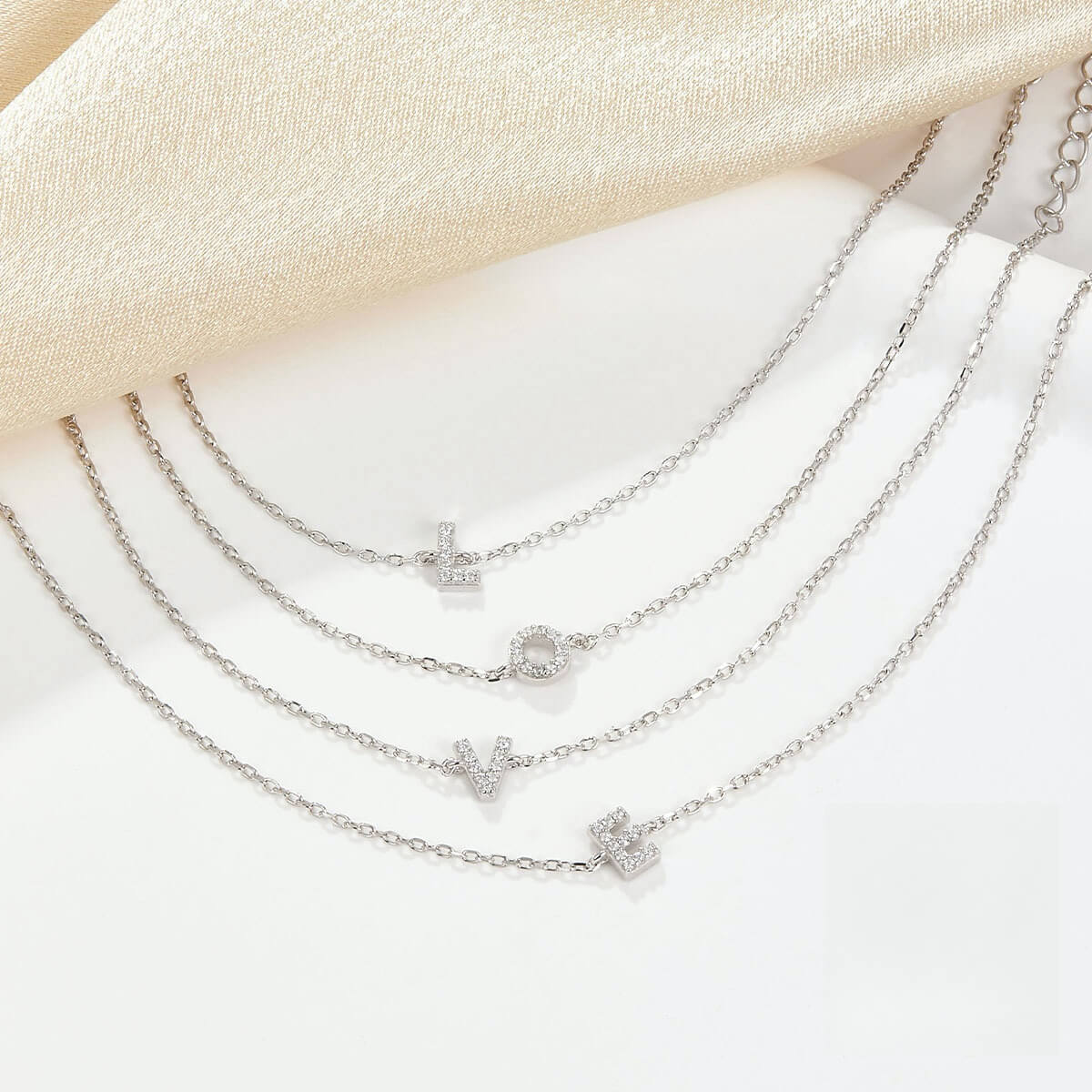 Initial Letter Bracelet(Silver) - Minerva Jewelry