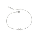 Initial Letter Bracelet(Silver) - Minerva Jewelry