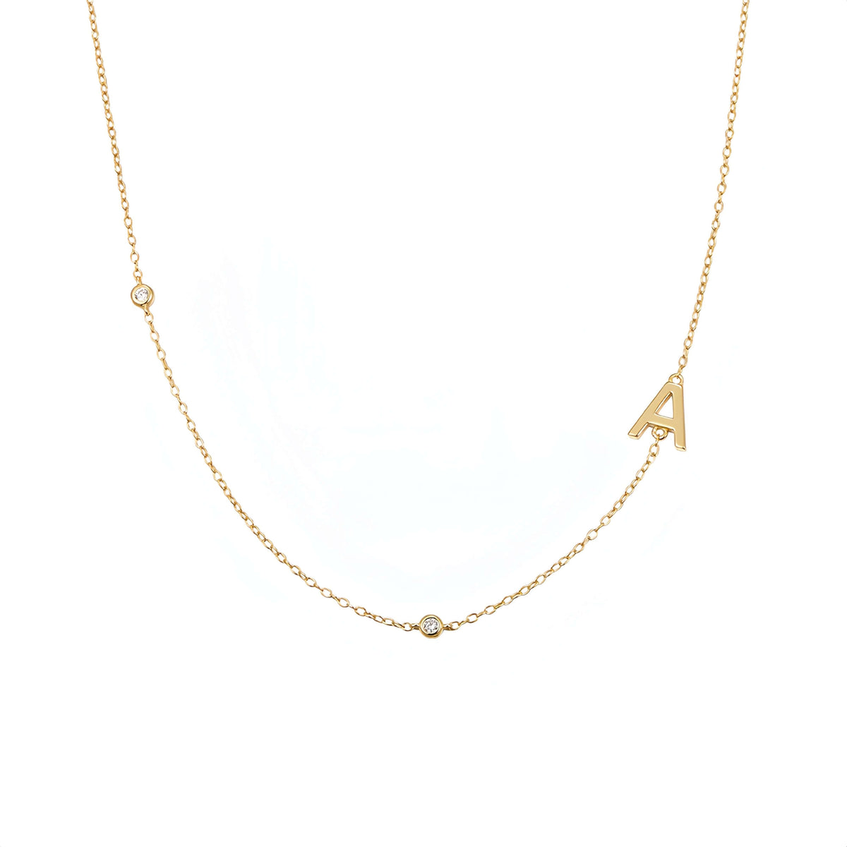 Initial Letter Chain(Gold) - Minerva Jewelry