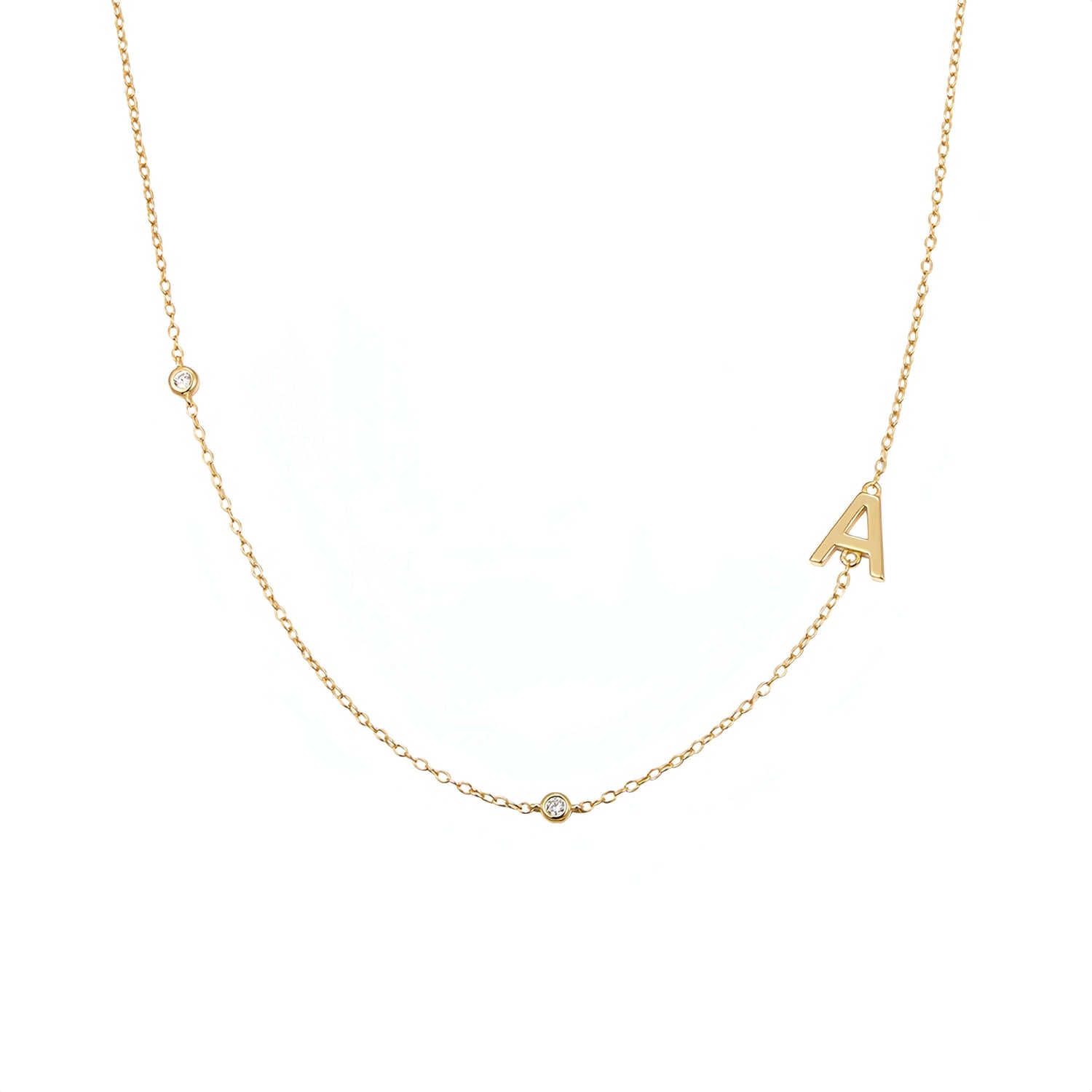 Initial Letter Chain(Gold) - Minerva Jewelry