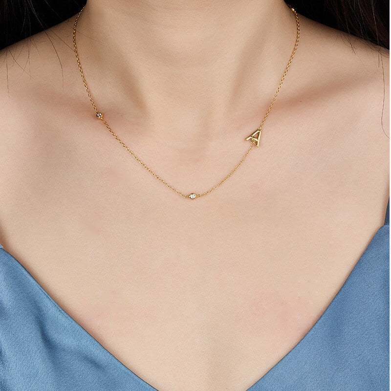 Initial Letter Chain(Gold) - Minerva Jewelry