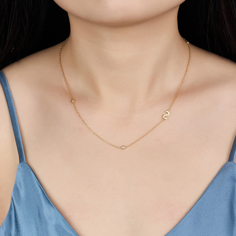Initial Letter Chain(Gold) - Minerva Jewelry