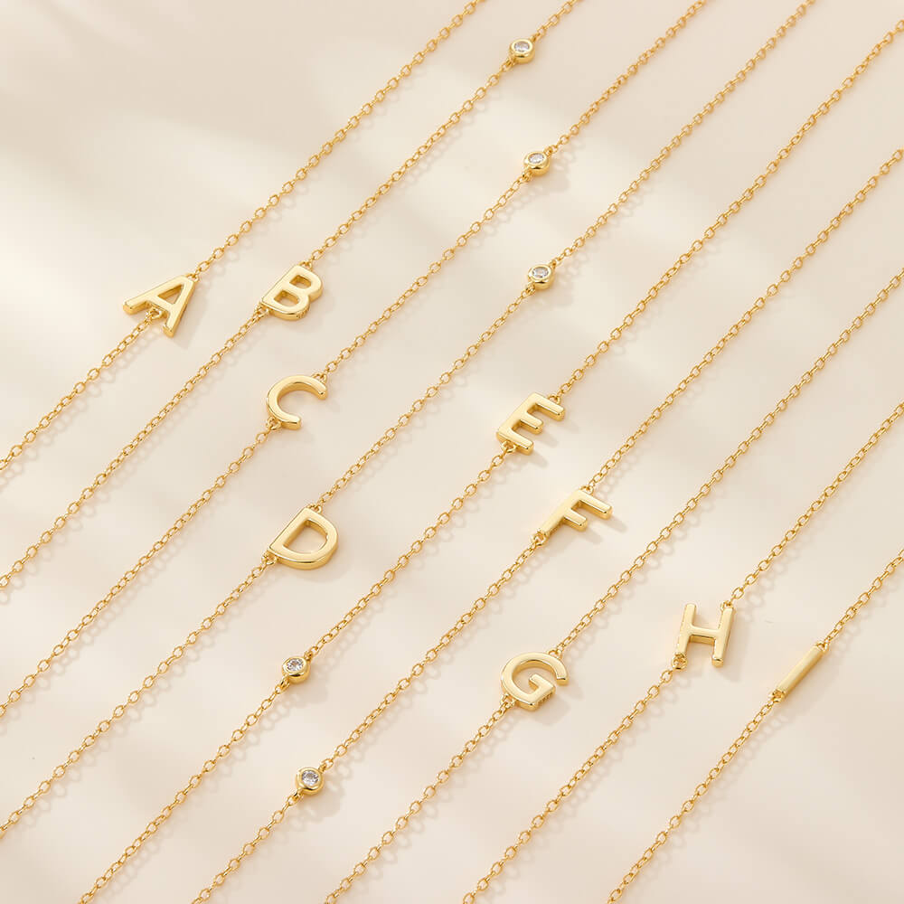 Initial Letter Chain(Gold) - Minerva Jewelry