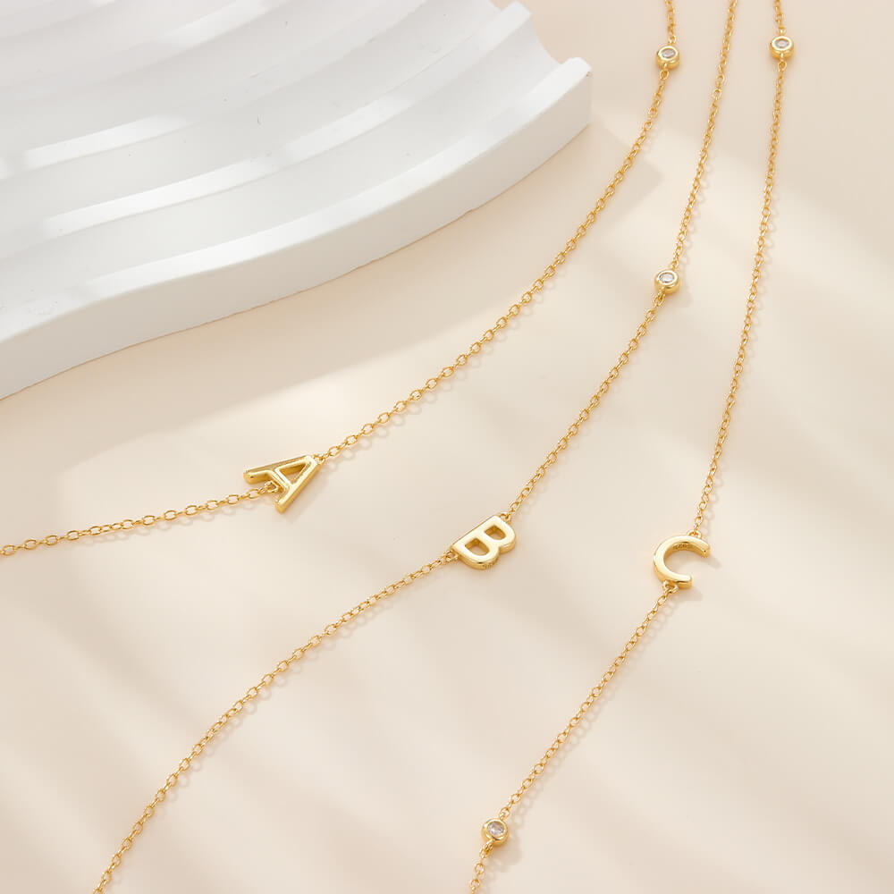 Initial Letter Chain(Gold) - Minerva Jewelry
