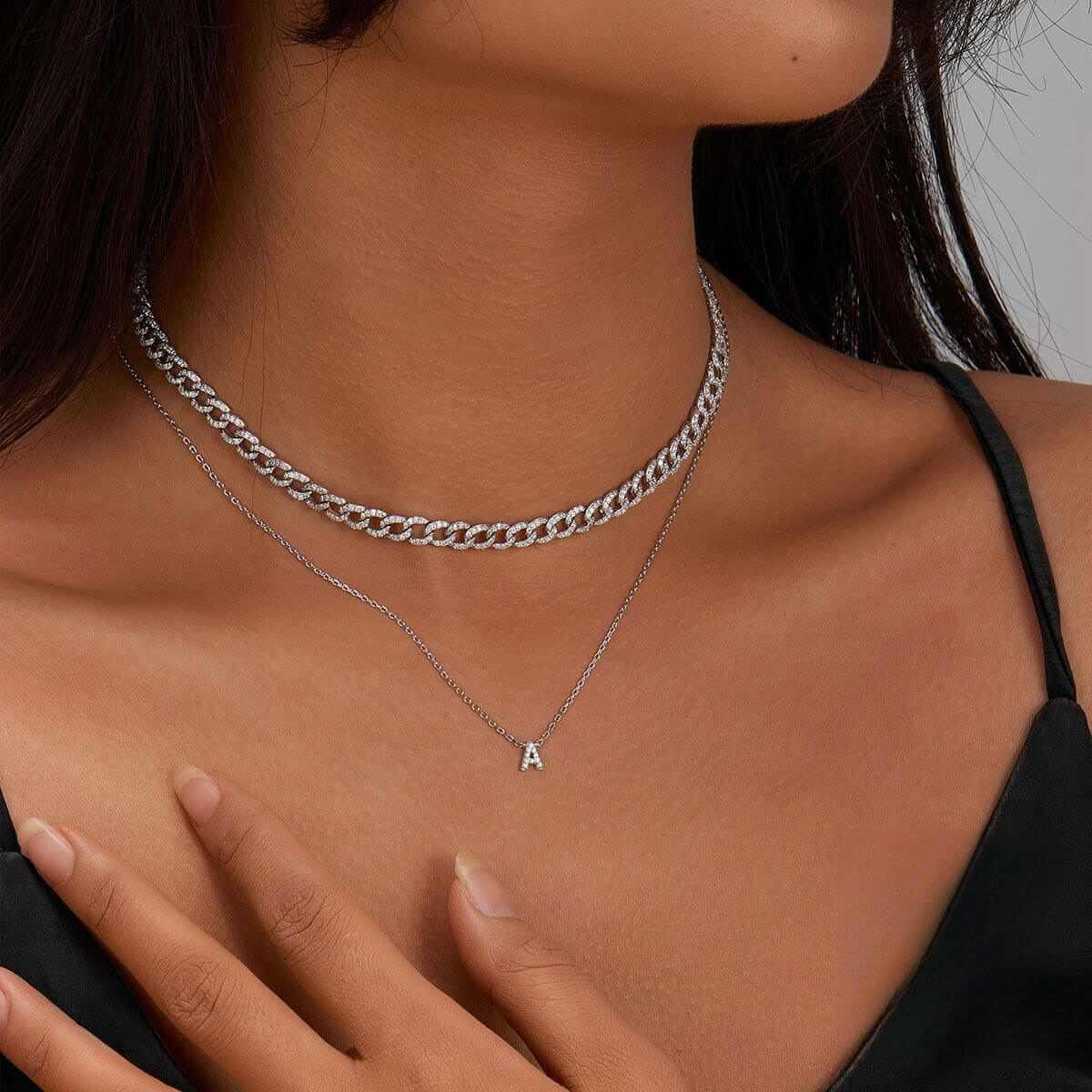 Initial Letter Necklace - Minerva Jewelry