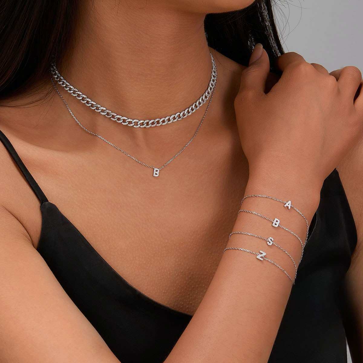 Initial Letter Necklace - Minerva Jewelry