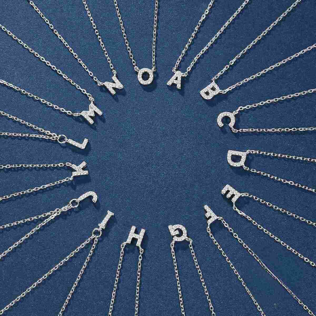 Initial Letter Necklace - Minerva Jewelry