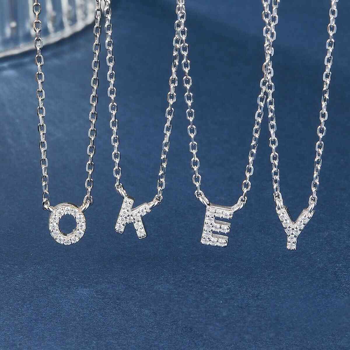Initial Letter Necklace - Minerva Jewelry