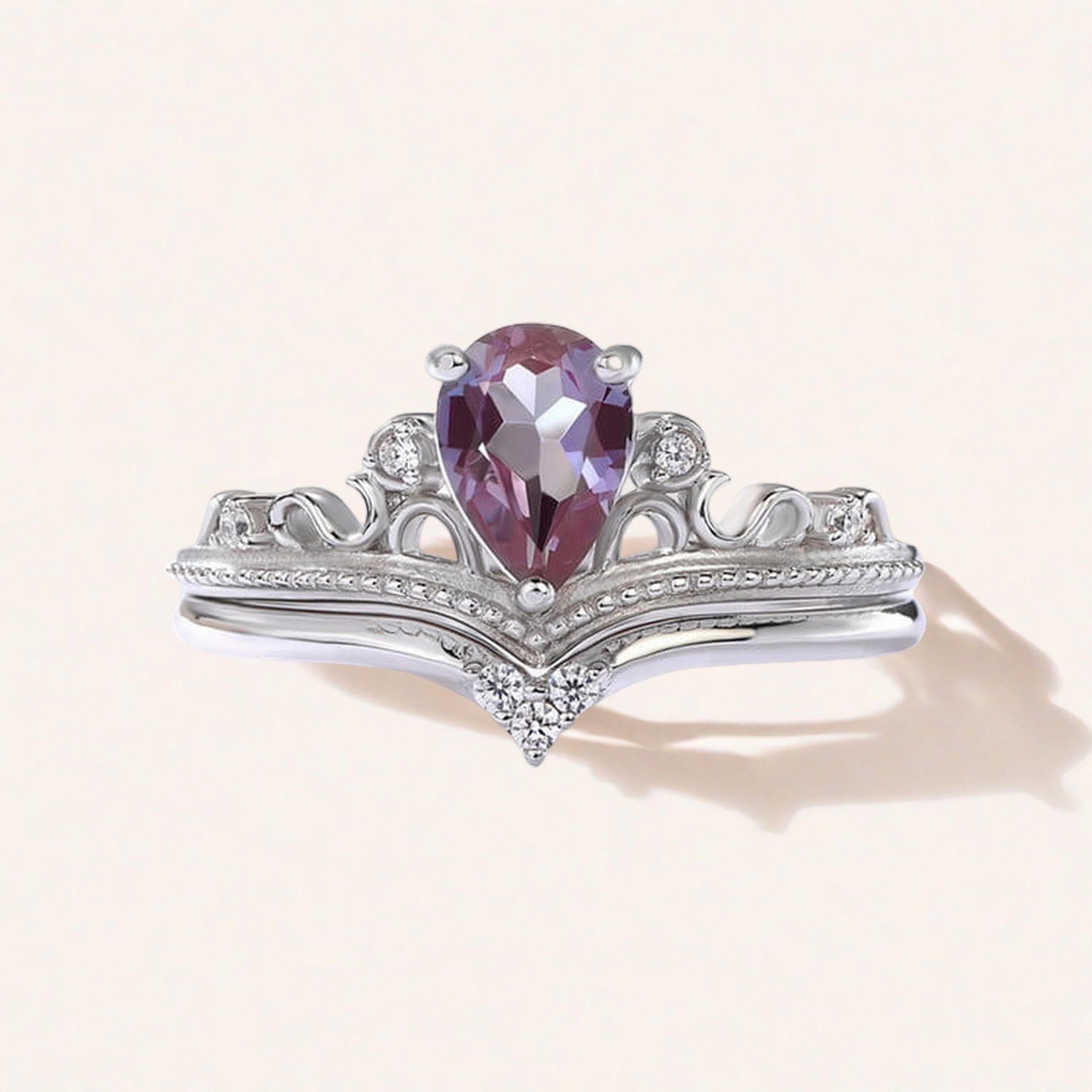 Japanese Vintage Court Style Alexandrite Rings