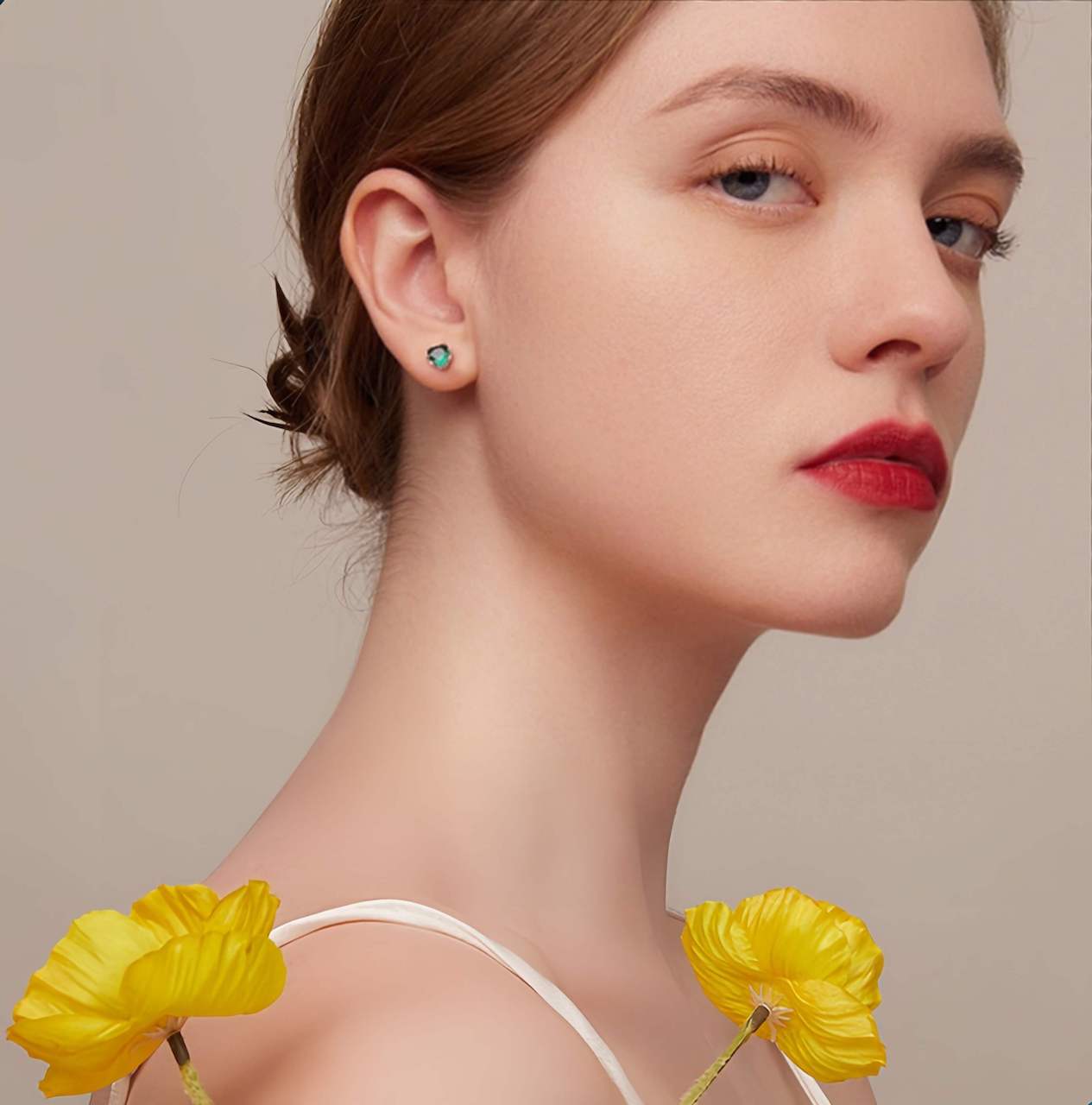 Mini Heart Birthstone Earrings - Minerva Jewelry