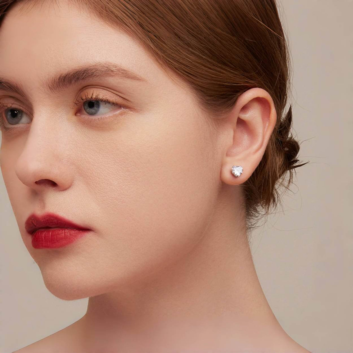 Mini Heart Birthstone Earrings - Minerva Jewelry