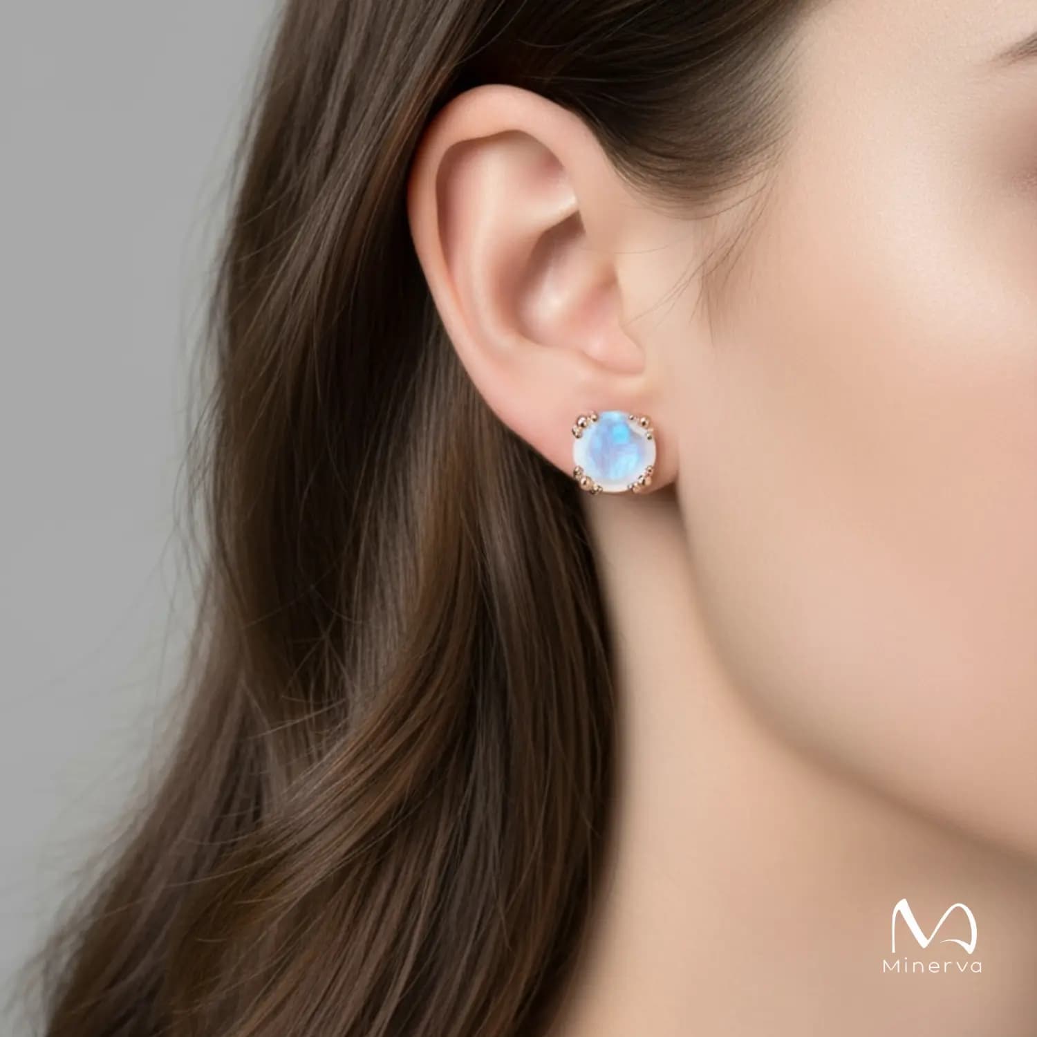 Moonstone Earrings Sumptuousness Studs