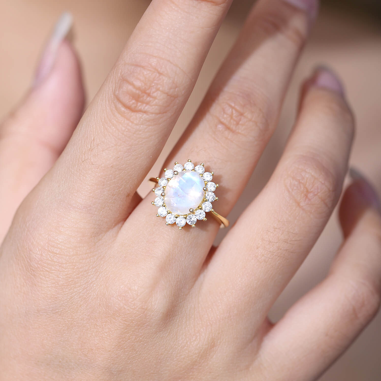 Moonstone Rings Jewelry for Women