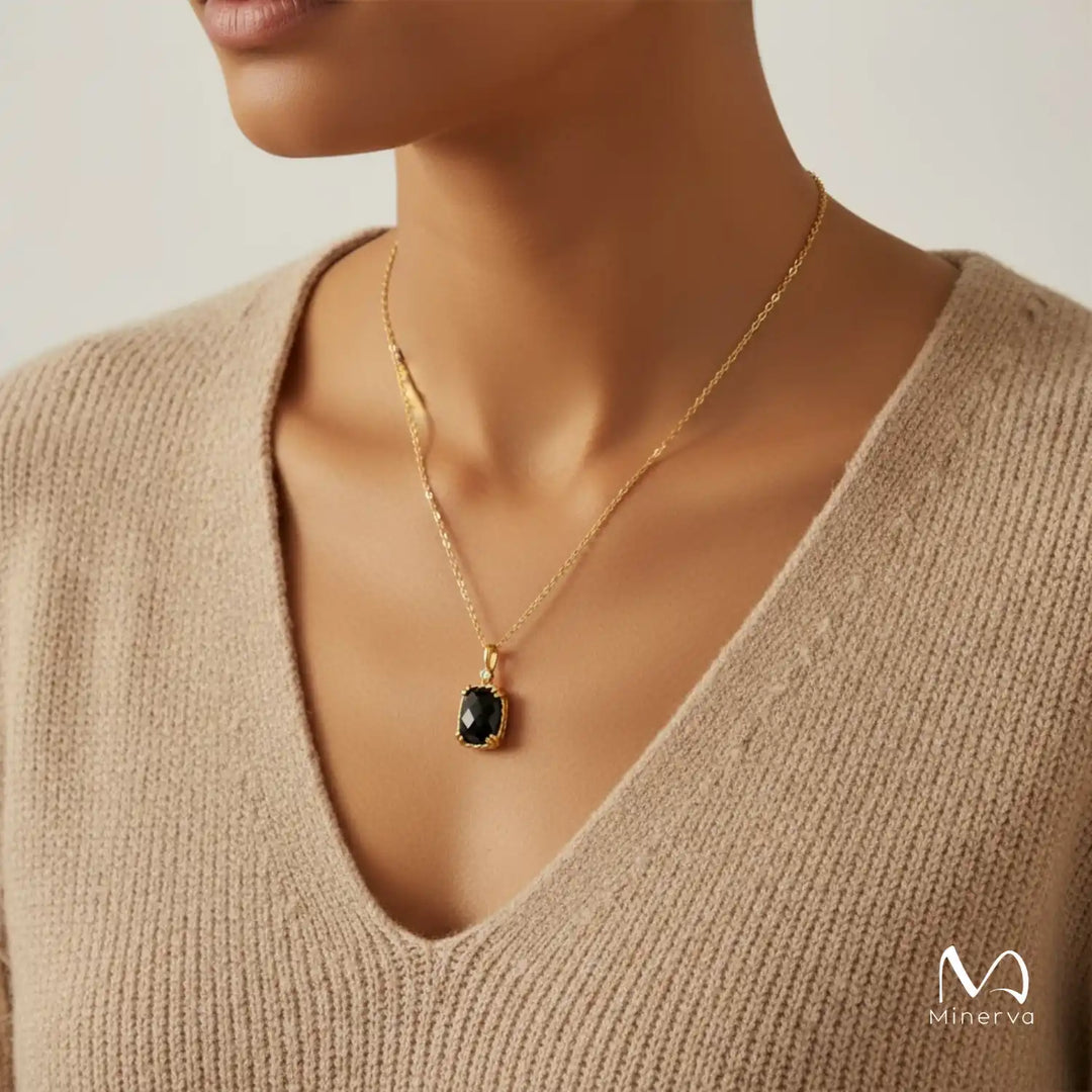 Natural Black Onyx Pendant