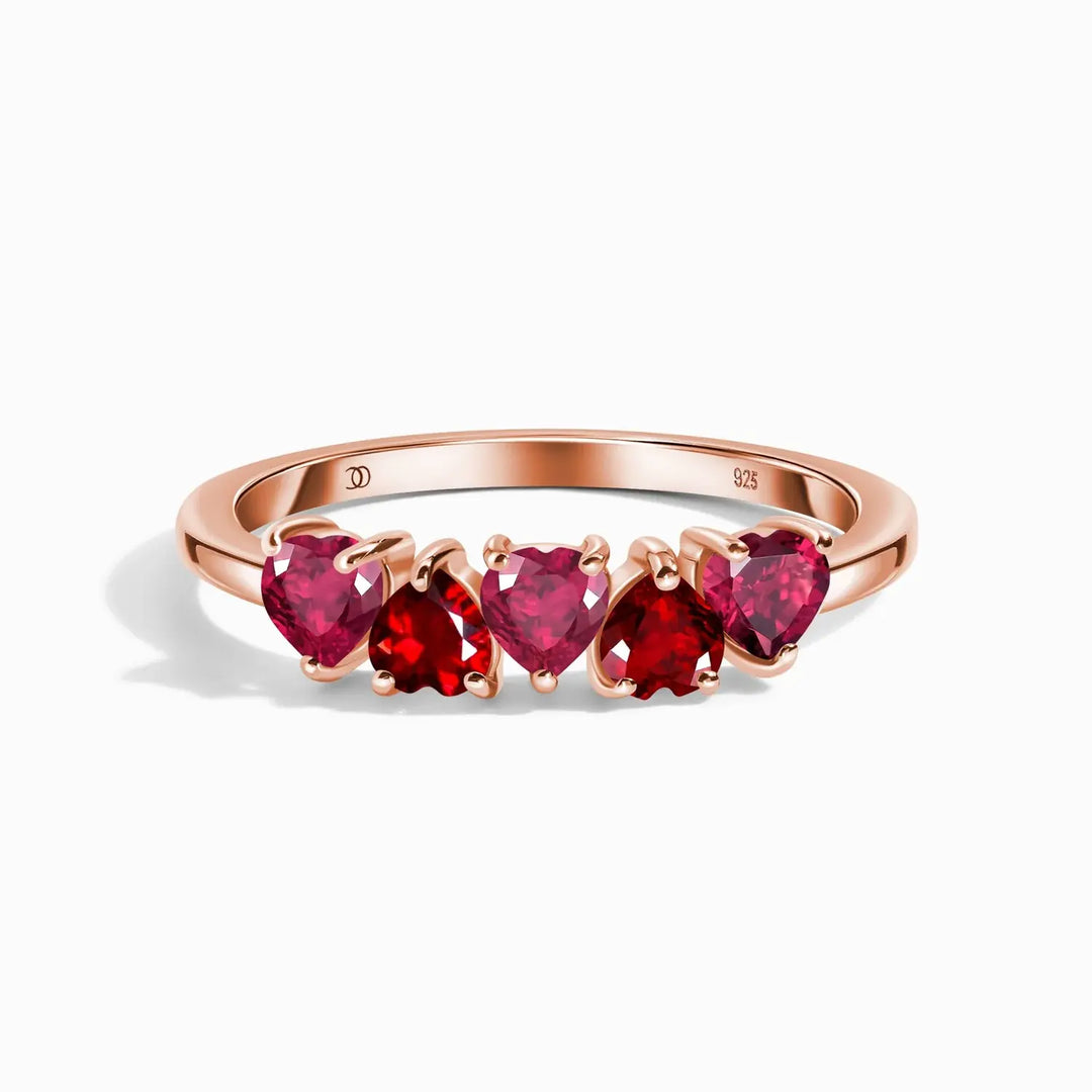 Ruby Birthstone Ring symbolising July’s eternal flame, passion and courage in 18K gold.