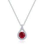 Teardrop ruby jewelry necklace crafted for enduring love and passionate spirit.