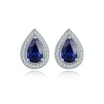 Drop-shaped sapphire jewelry earrings crafted for elegance, balance and enduring beauty.