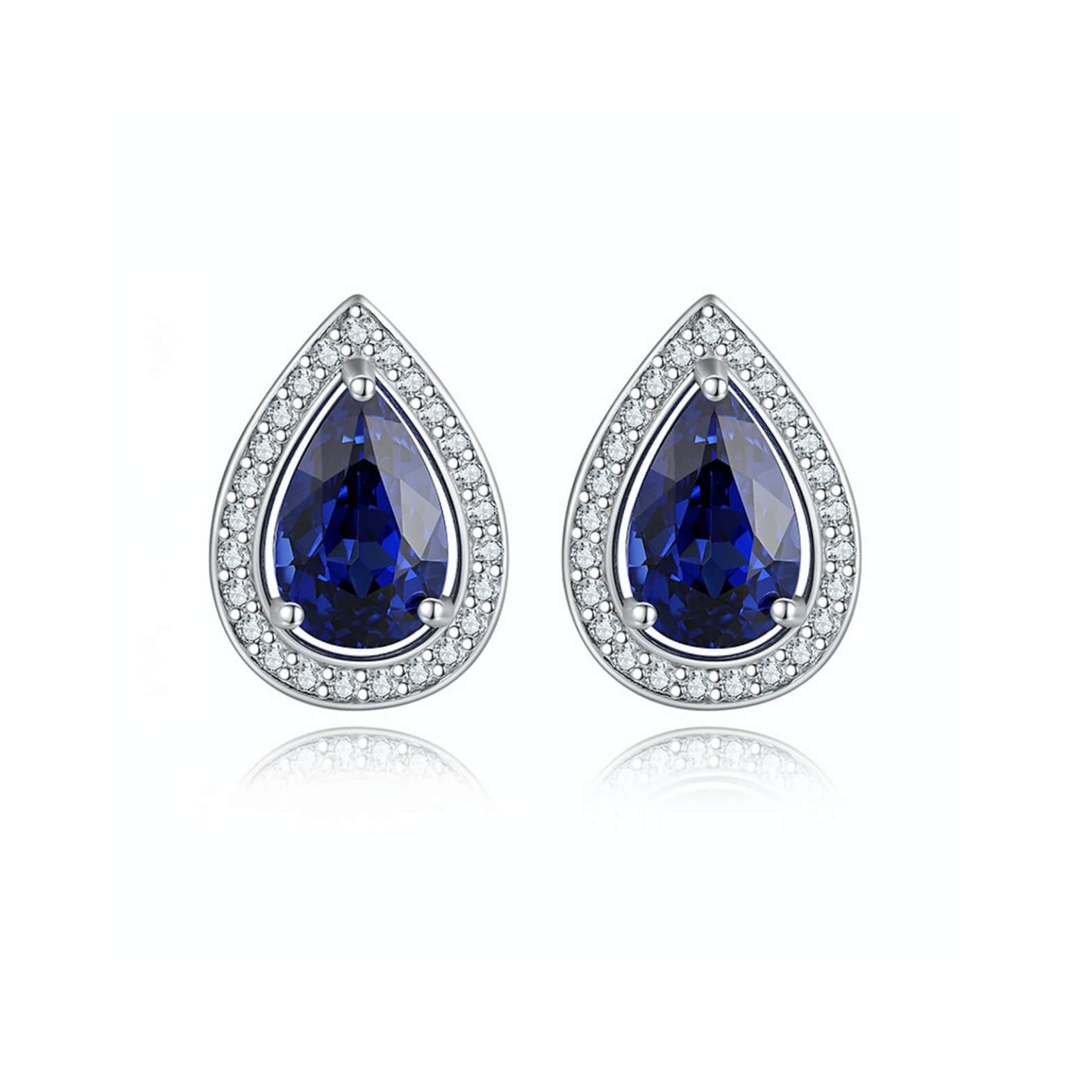Drop-shaped sapphire jewelry earrings crafted for elegance, balance and enduring beauty.
