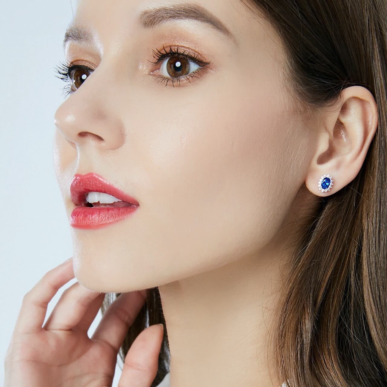 Sapphire Earrings With Diamonds